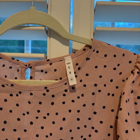 Pink polka dot blouse - Picture 2 of 3